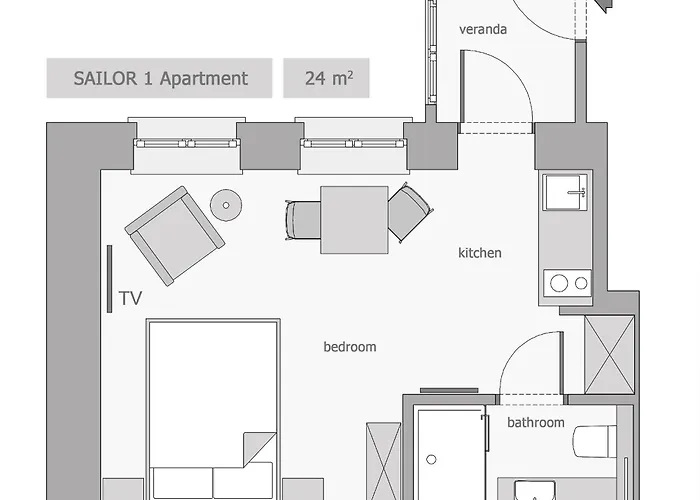 Sanhaus - Sailor - Dla Par 2 Minuty Od Plazy Lejlighed *